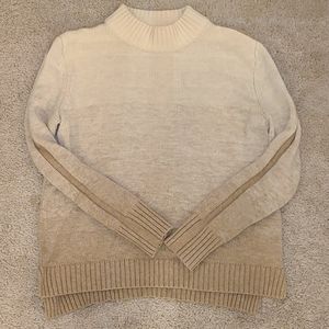 ATHLETA Ombre Cream/Light Brown Wool Sweater